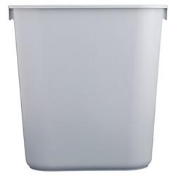 Deskside Wastebaskets, 41 1/4 qt, Plastic, Black