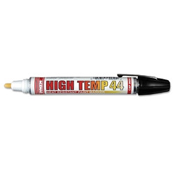 High Temp Marker, Black, Medium, Threaded Cap Pack of 12