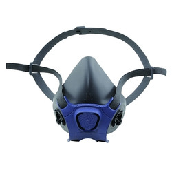 7000 Series Reusable Half-Mask Facepiece, Small, Gases/Particulates/Vapors, Thermoplastic Elastomer