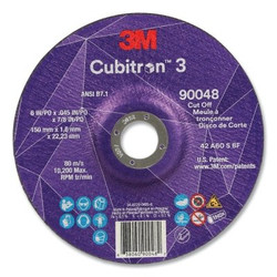 Cubitron™ 3 Cut-Off Wheel, 6 in dia x 0.045 in Thick x 7/8 in Arbor, 60+ Grit, T27
