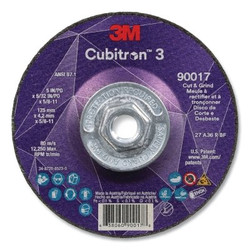 Cubitron™ 3 Cut and Grind Wheel, 5 in dia x 5/32 in Thick x 5/8 in-11 Arbor, 36+ Grit, T27