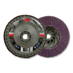 Flap Disc 769F, 4.5 in dia, 60+ Grit, 5/8 in-11 arbor, 13300 RPM