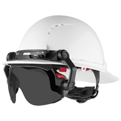 Milwaukee Tool Hard Hat Visor,6" H,Tinted,Polycarbonate 48-73-1417