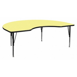 Activity Table,Kidney Shape,Yel,48"x96"