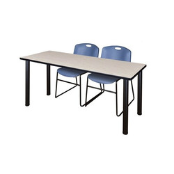 Kee Kee,Training Table,2 Zeng Chrs,66"x24" MT6624PLBPBK44BE