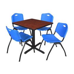 Cain Cain,30",Square Breakroom Table,4 Chrs TB3030CH47BE