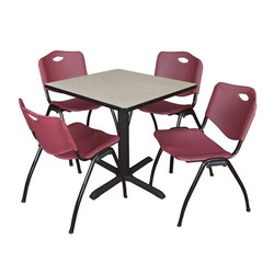Cain Cain,30",Square Breakroom Table,4 Chrs TB3030PL47BY