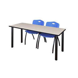 Kee Kee,Training Table,2 M Chrs,72"x24" MT7224PLBPBK47BE