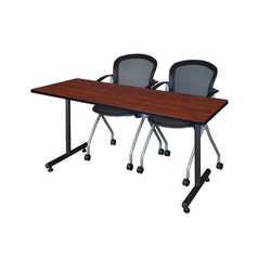 Kobe Training Table,w/2 Cadence Chairs,60x24" MKTRCT6024CH23BK