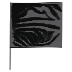 Manufacturer Varies Marking Flag,18", Black,PVC,PK100 4518BK-200