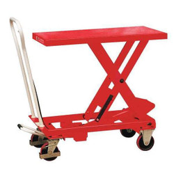 Dayton Scissor Lift Cart,1760 lb.,Steel,Fixed 33W287