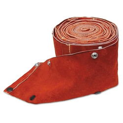 Cable Cover with Snaps, 3 in  OD dia x  20 ft L, Small, Leather