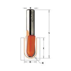 Cmt Round Groove Cut Profile Router Bit,3/4" 814.190.11