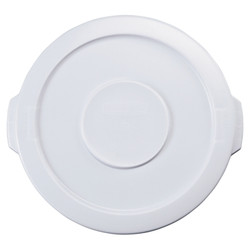 BRUTE® Round Container Lid, for 2643 44-gal Waste Containers, 24-1/2 in dia, White