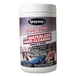 Crazy Clean Wipes, 9.5 in W x 12 in L, 70 Wipes Per Tub