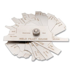 Welding Fillet Gauge Set, 1/8 in to 1 in, Stainless Steel