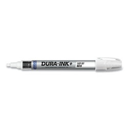 Dura-Ink®+ Easy Off Detergent marker, White, Permanent Ink Marker Pack of 12