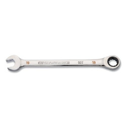 90-Tooth 12 Point Ratcheting Combination Wrench, Metric, 19 mm