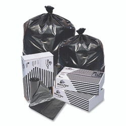 Black Star Can Liner, 33 gal, 0.65 mil, 33 in W x 39 in H, Black