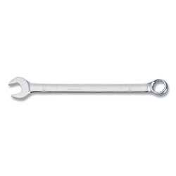 Combination Wrench, 7/8 in, 11-21/32 in OAL, 12-point, Full Polish Chrome