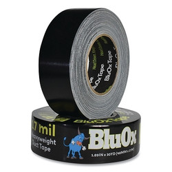 BlueOx® Heavyweight Duct Tape, 48 mm W x 27 m L, 17 mil Thick, Black