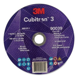 Cubitron™ 3 Cut-Off Wheel, 7 in dia x 0.09 in Thick x 7/8 in Arbor, 60+ Grit, T1