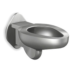 Acorn Controls Prison Toilet,SS,Back Spud,Wall Mount 1675-W-1