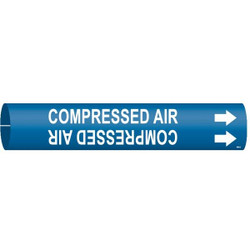 Brady Pipe Marker,Compressed Air,2 in H,2 in W 4034-C