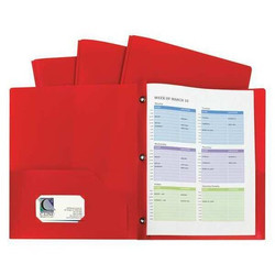 C-Line Products Portfolio,Prongs,2 Pocket,Red,PK10 32964