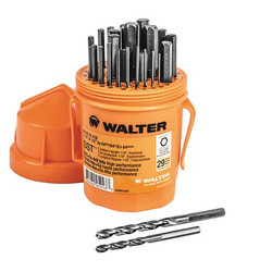 Walter Surface Technologies Jobber Drill,Set Quickshank,118deg 29pcs 01E118