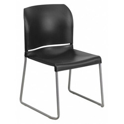 Flash Furniture Stacking Chair,32 in H RUT-238A-BK-GG