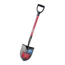 Bully Tools Point Shovel,Round,12 ga.,Fiberglass D 92510
