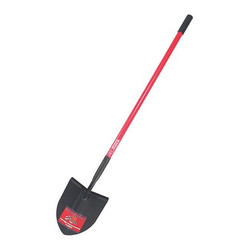 Bully Tools Point Shovel,Round,14 ga.,Fiberglass L 82515