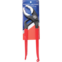 Wide Soft Jaw Plier 8 Pos Nylon Round Jaw Spring Act, Angled Nose 95890