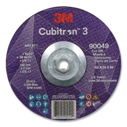 Cubitron™ 3 Cut-Off Wheel, 7 in dia x 0.09 in Thick x 5/8 in-11 Arbor, 36+ Grit, T27
