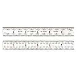 Starrett Ruler,Spring-Tempered Steel,6" L x 3/4"W C616R-6