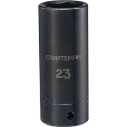 Craftsman Sockets, 1/2" Drive 23mm Metric Deep Soc CMMT13009