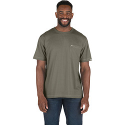Berne Performance Men's Medium Lichen Short Sleeve Pocket T-Shirt BSM38LCNR400