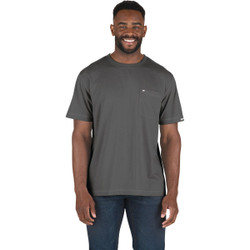 Berne Performance Men's XL Tall Slate Short Sleeve Pocket T-Shirt BSM38SLAT480
