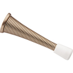National Hardware 3 In. Satin Nickel Spring Door Stop N830-555