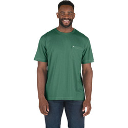 Berne Performance Men's Large Pine Short Sleeve Pocket T-Shirt BSM38PNR440
