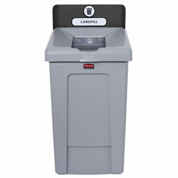 Rubbermaid Commercial Recycle Station,Color Black,40.12" H 2171554