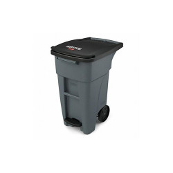 Rubbermaid Commercial Trash Can,Free-Standing,Roll Out,32 gal. 1971944