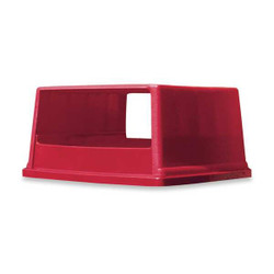Rubbermaid Commercial Trash Can Top,Canopy,Stays Open,Red FG256V00RED