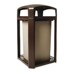 Rubbermaid Commercial Trash Can,50 gal.,Sable,Plastic FG397500SBLE