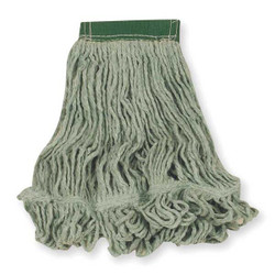 Rubbermaid Commercial Wet Mop,Green,Cotton/Synthetic FGD25206GR00