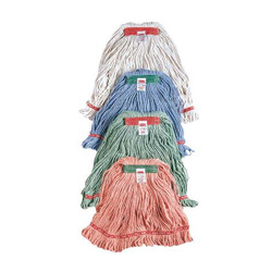Rubbermaid Commercial Wet Mop,Green,Cotton/Synthetic FGD21206GR00