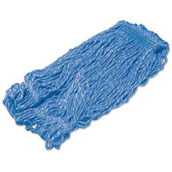 Rubbermaid Commercial Wet Mop,Blue,Cotton/Synthetic FGD21306BL00