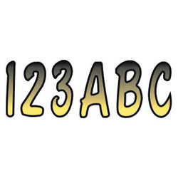 Hardline Products Number and Letter Combo Kit,Yellow/Black GYEBKG200