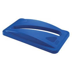 Rubbermaid Commercial Paper Slot Recycling Top,Plastic,Blue FG270388BLUE